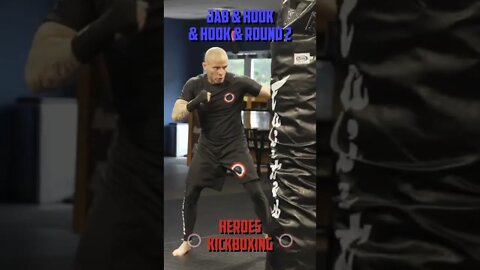 Heroes Training Center | Kickboxing & MMA "How To Double Up" Jab & Hook & Hook & Round 2 | #Shorts