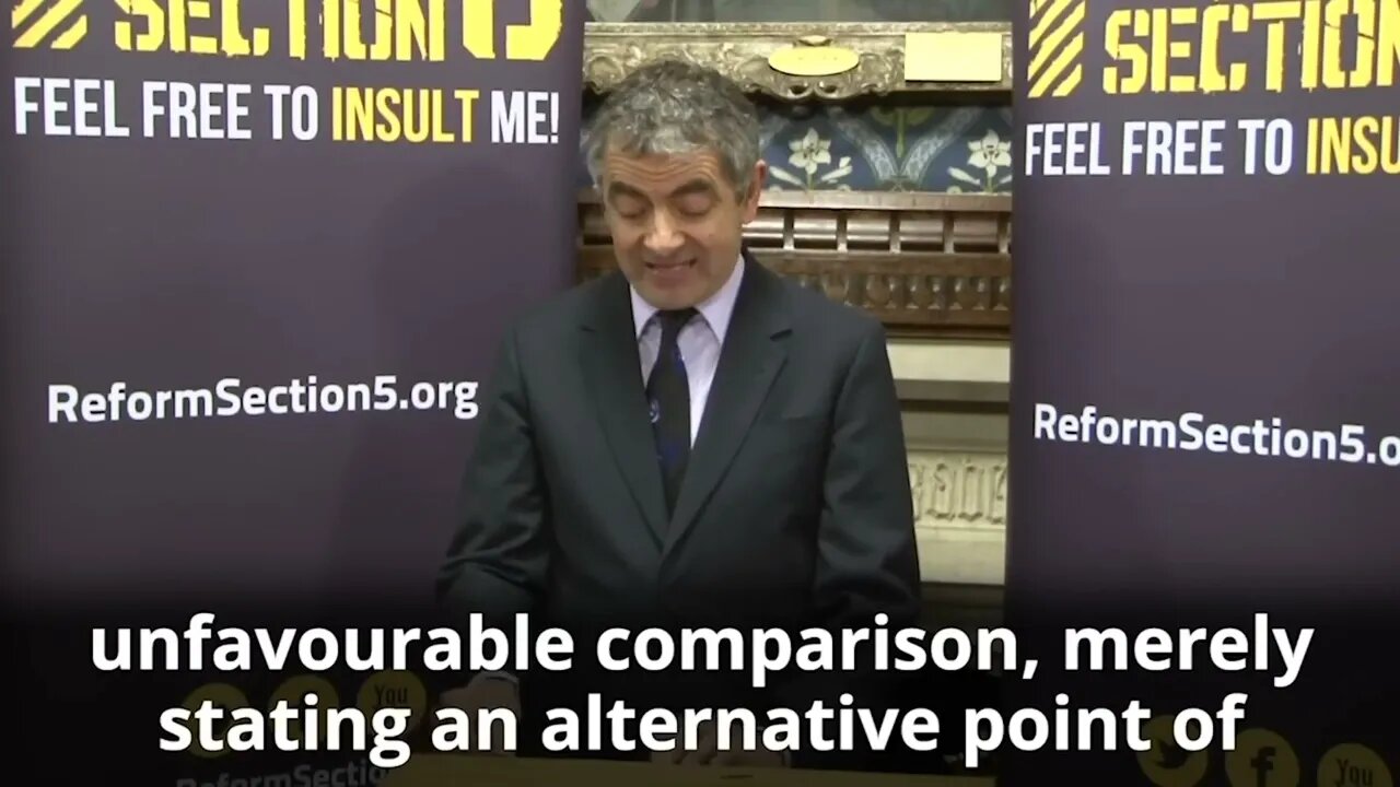 Rowan Atkinson on Free Speech #freedom #freespeech #mrbean