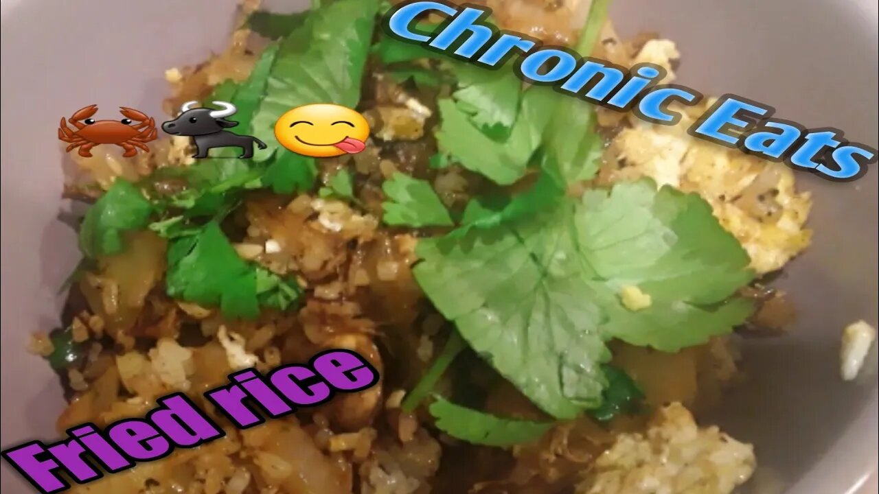 Simple fried rice recipe 🥡🦀🐂