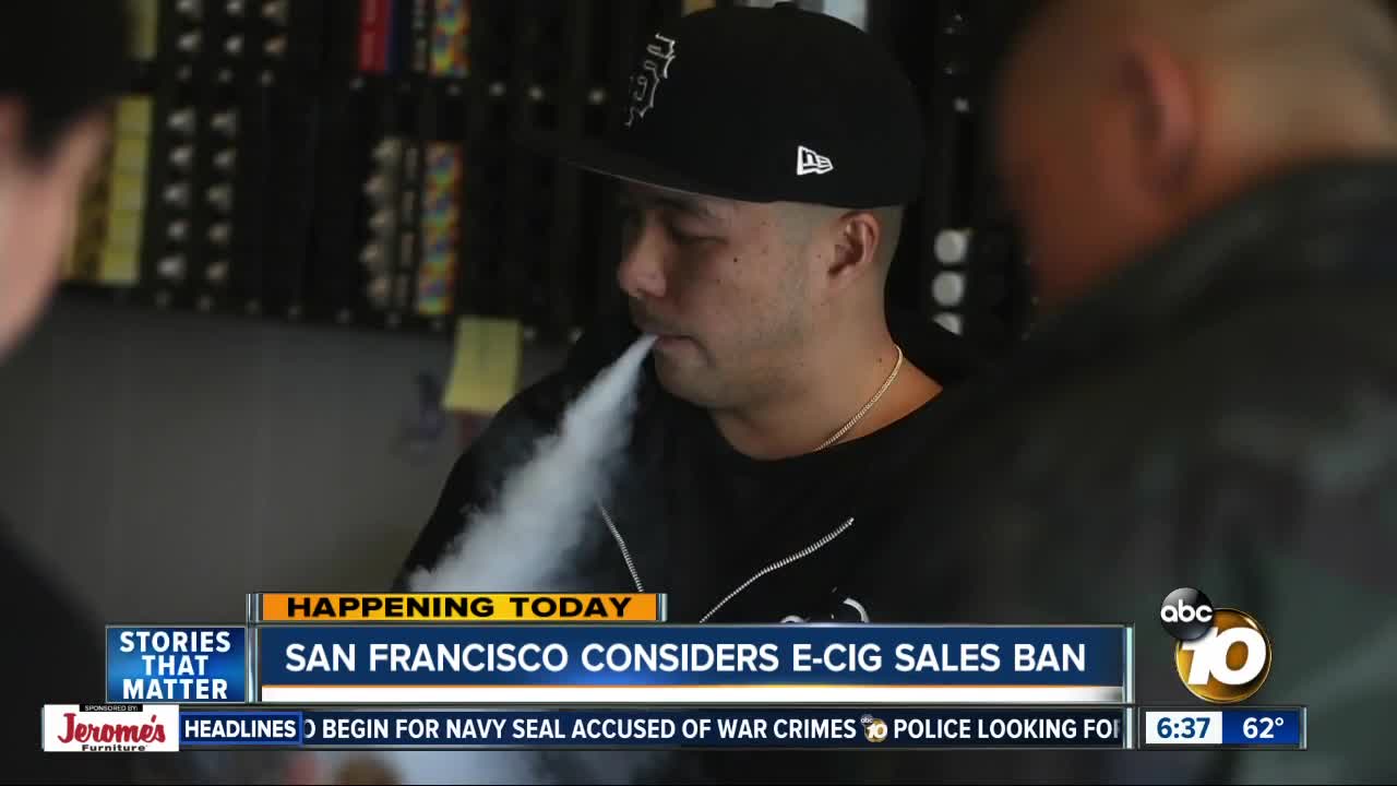 San Francisco to consider e-cigarette sales ban