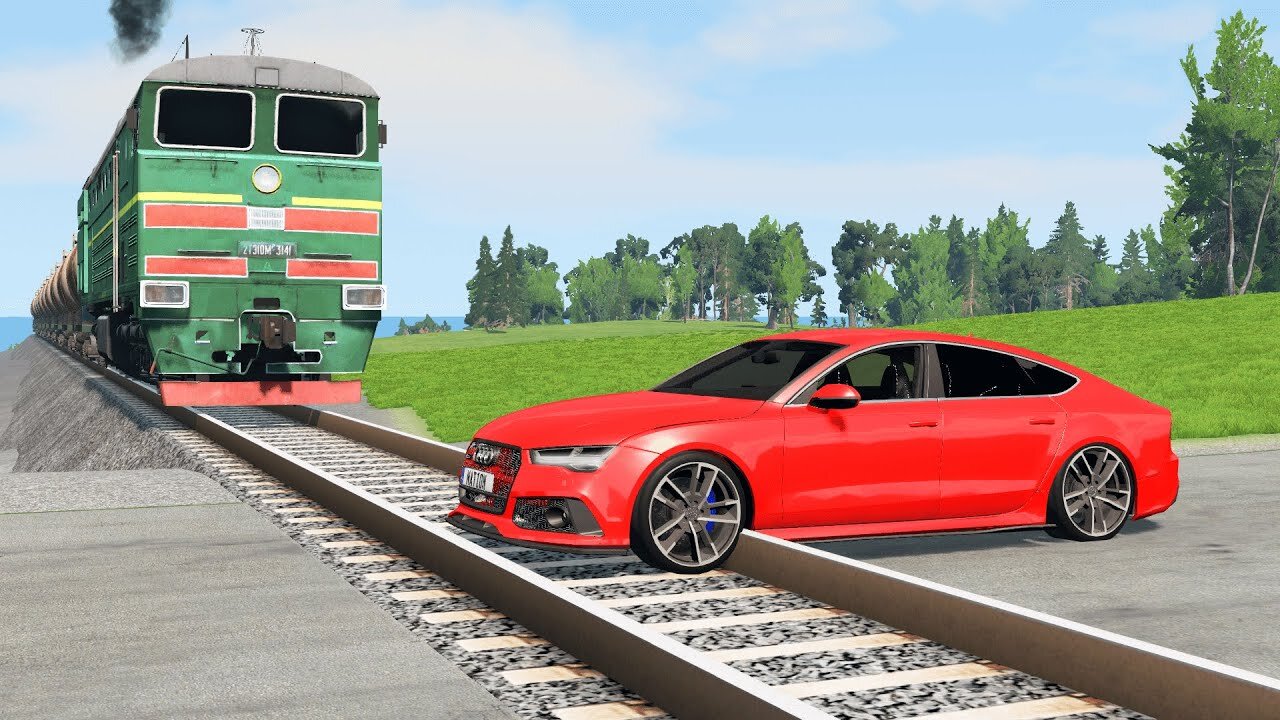 Cars vs Rails #3 – BeamNG.Drive