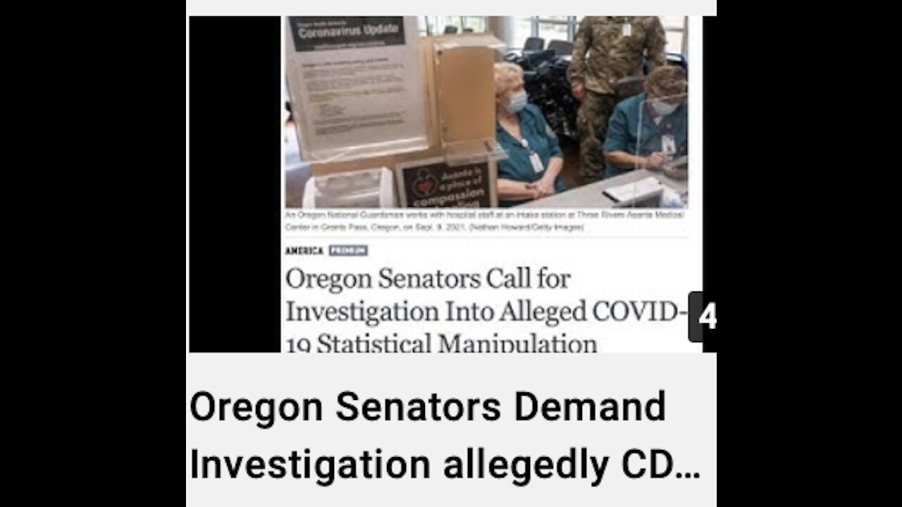 Oregon Senators Demand Investigation allegedly CDC Inflating Covid Numbers