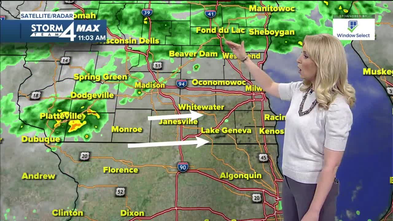 Chances for showers Wednesday afternoon, cooler temperatures