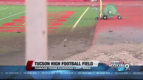 Tucson High Football Field flooded again