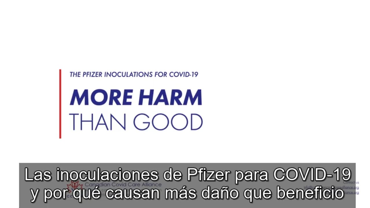 La vacuna ARNm de Pfizer no es segura - CCCA - Subtítulos en español