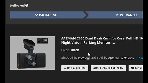 APEMAN C680 Dual Dash Cam for Cars, Full HD 1080P Front and Interior Making coffee