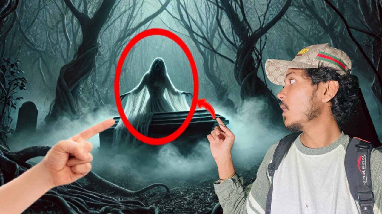 Mysterious grave in the haunted garden