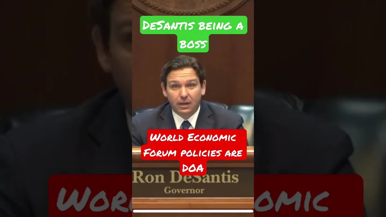 Gov. DeSantis takes on the World Economic Forum