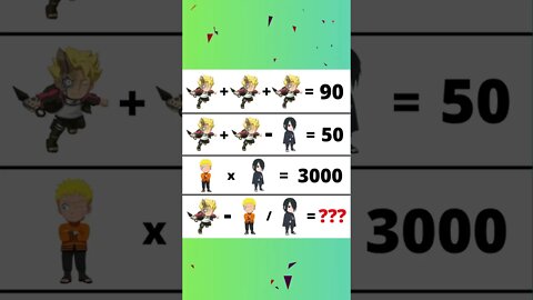 Quiz Matemático de Boruto #shorts