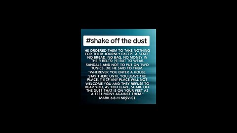 shake off the dust #biblebuild #bibleverse #biblia #bibleverseoftheday♥️💚💙💜🧡💛