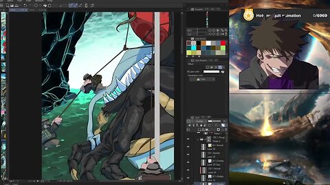 Drawing the dragon lord comic Timelapse
