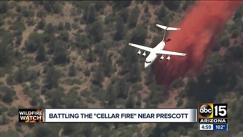 Crews battling Cellar Fire near Prescott