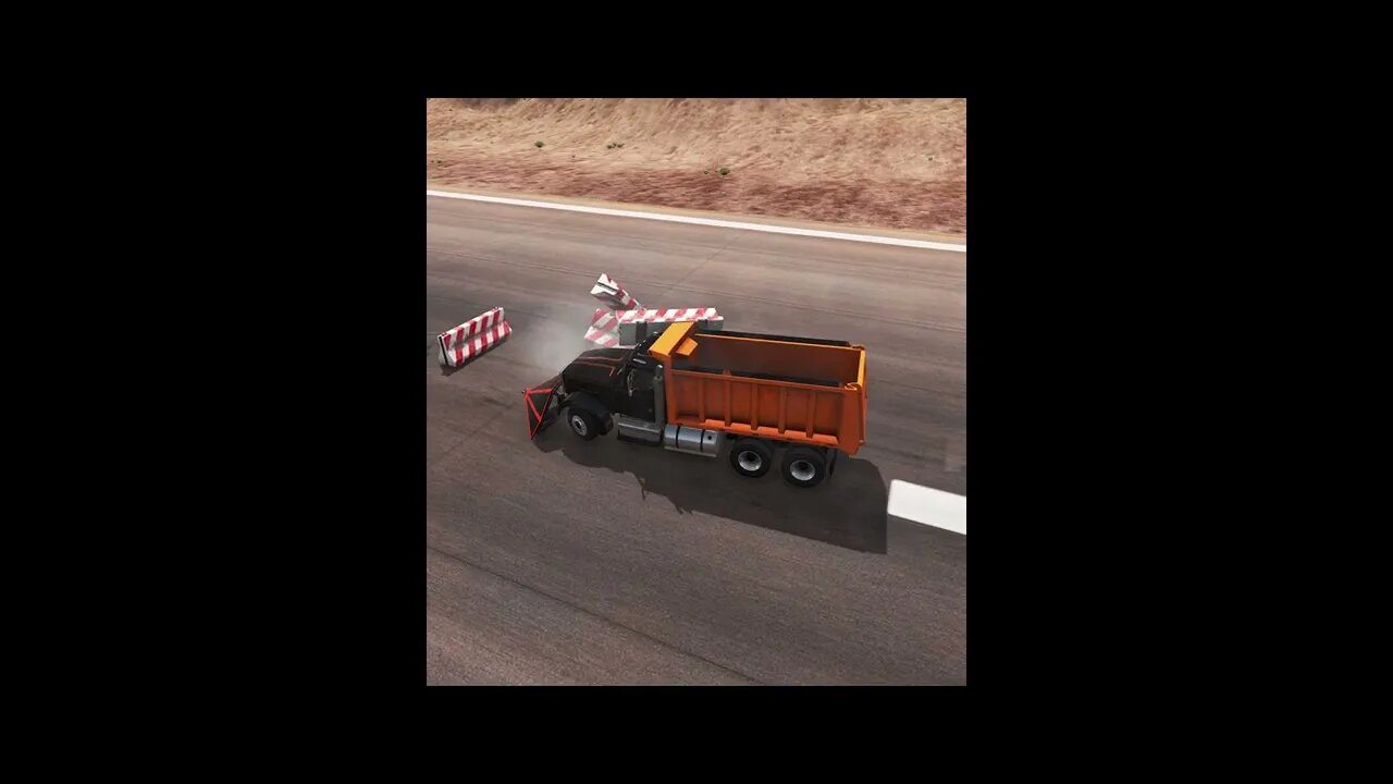 |MiniBeamNG/ Truck vs 21 Concrete Barrier #06 BeamNG.Drive #Shorts