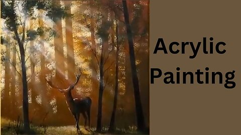 How To Paint a Morning Forest / Acrylic Painting for Beginners