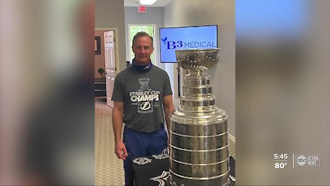 Stanley Cup visits Bolts' chiropractor Dr. Tim Bain's office