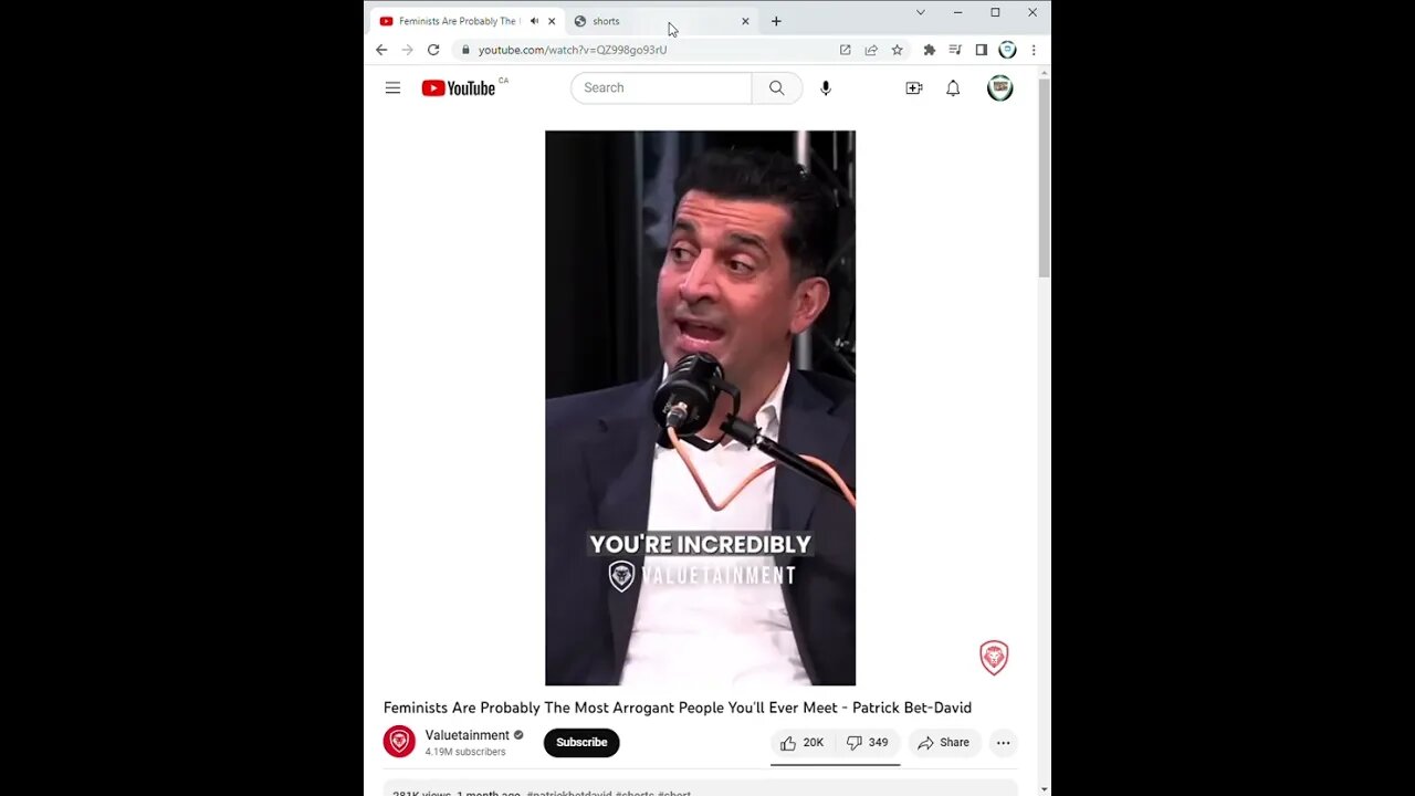 Patrick Bet David misrepresents feminists