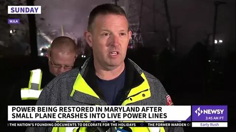 2 People Rescued From Plane Caught In Power Lines In Maryland