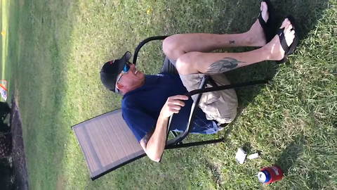 "Man Gets Stuck In A Chair"