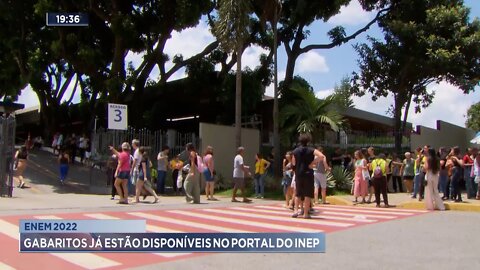 Enem 2022: Gabaritos já estão disponíveis no Portal do INEP.