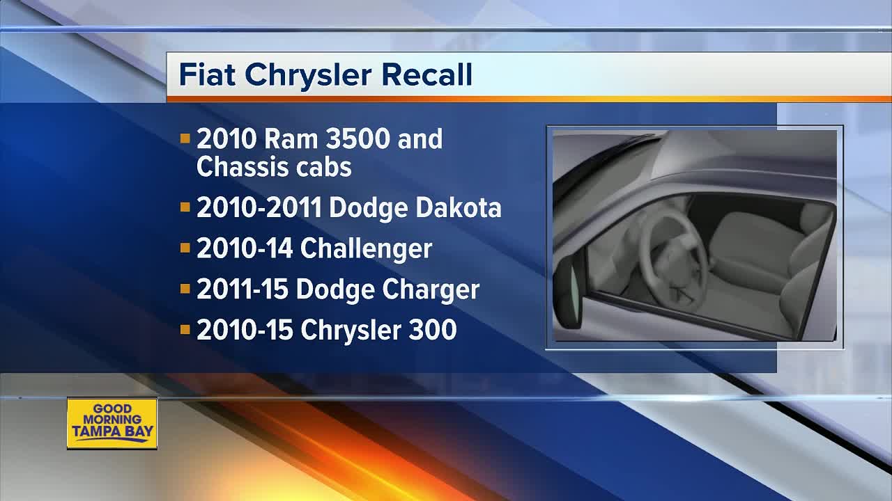 Fiat Chrysler recalls more than 1.6M vehicles to fix Takata air bags