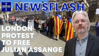 Free Julian Assange Protest in London, England