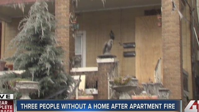 Crews battle apartment fire in KCMO