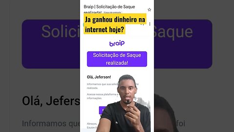 Solicitação de Saque Braip | Ganhar Dinheiro na Internet #shorts