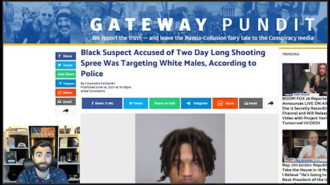 Black Man Targets White Men For "Infecting His Skin" Over Two Day Shooting Spree | CRT ON DISPLAY