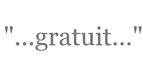 "...le cadeau gratuit..."; "...the free gift..."--The Good News 2