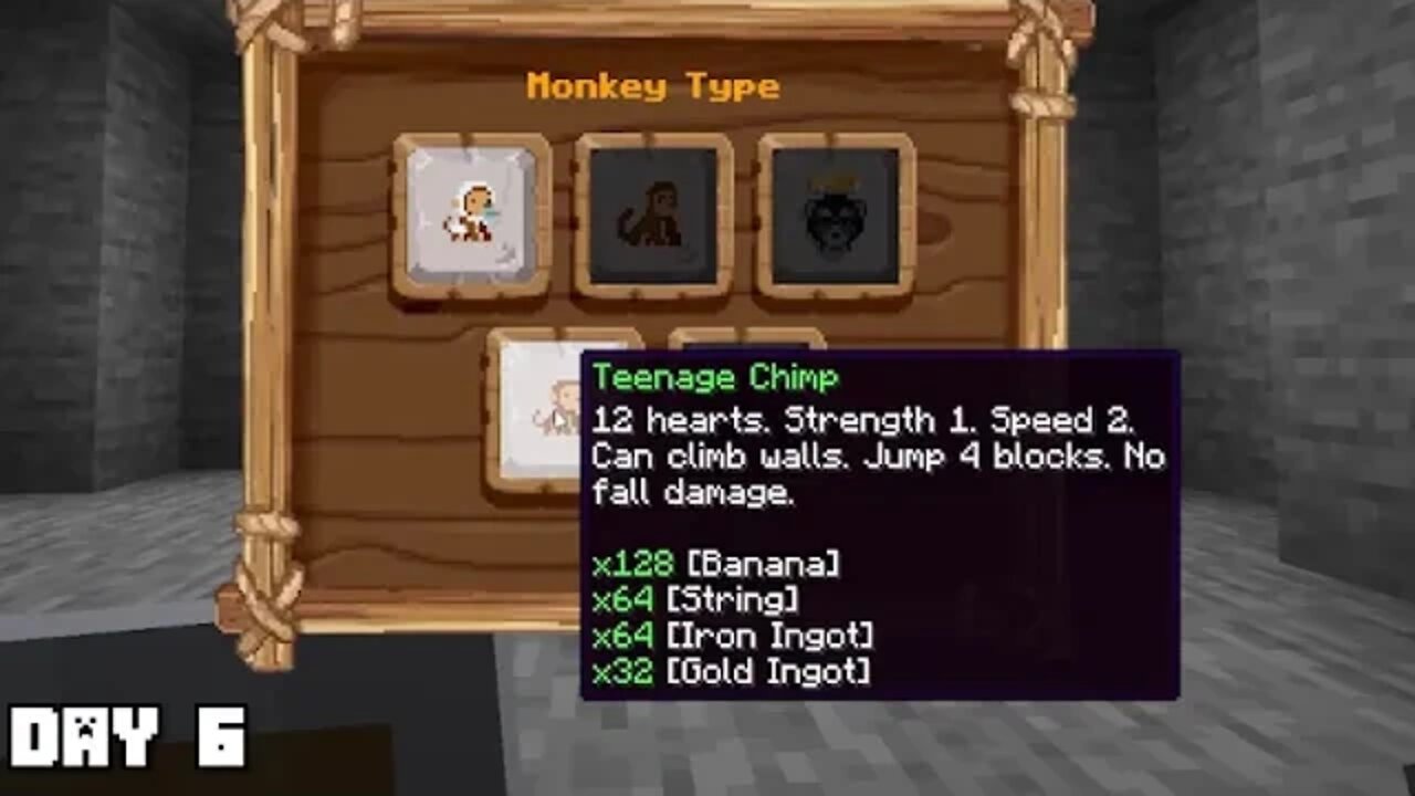 15 I Survived 100 Days as a MONKEY in Minecraft