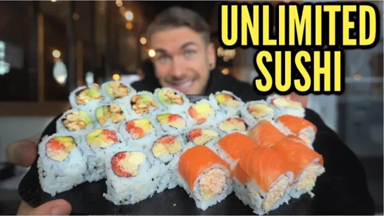 ULTIMATE ALL YOU CAN EAT SUSHI CHALLENGE | Competitive Eater Vs #1 Sushi Buffet | Hundreds Of Sushi