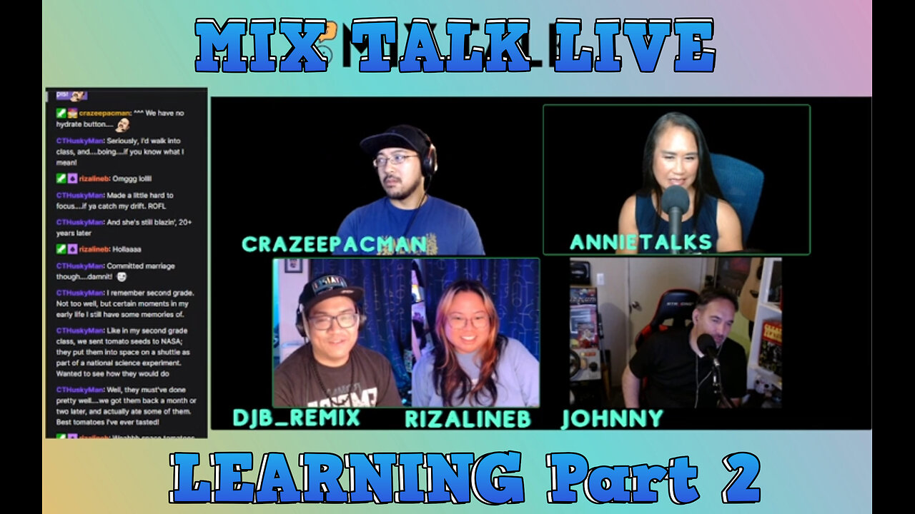 MIX TALK LIVE - Episode 14 - Learning - Part 2 - Retro Podcast - Nostalgia