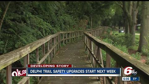 Delphi trail safety upgrades start next week