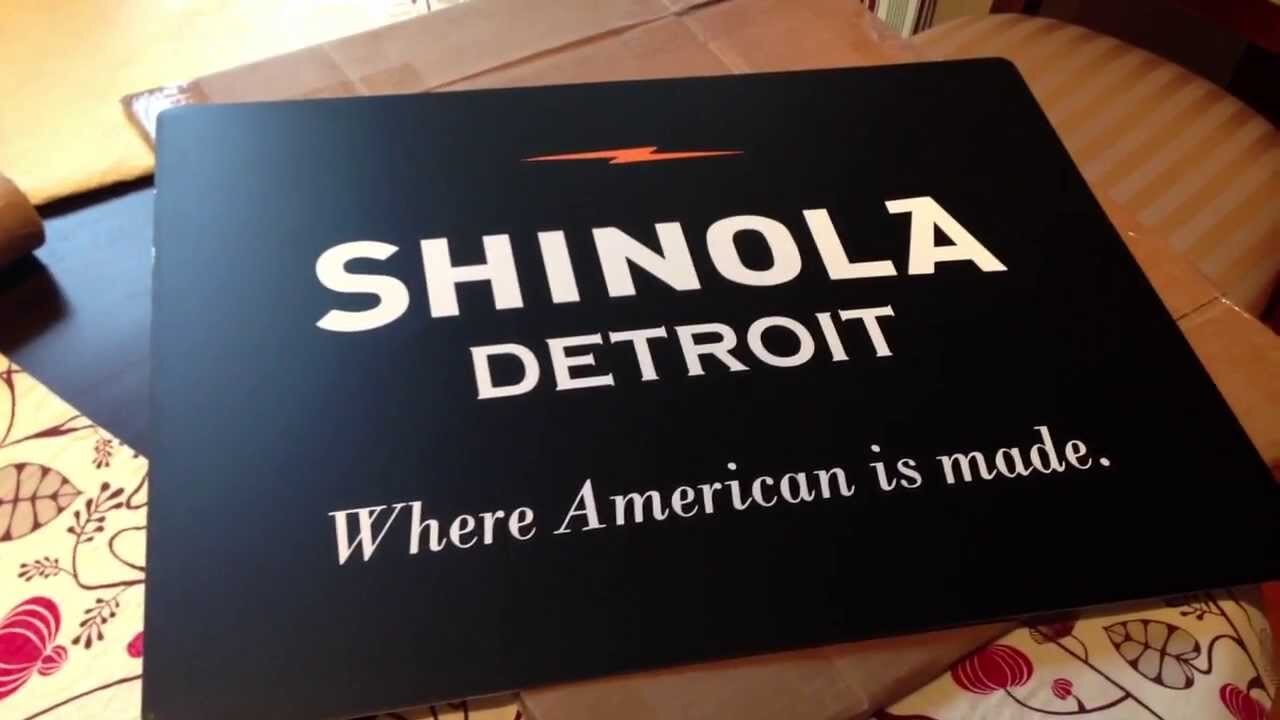 Custom Detroit Shinola watch bicycle aluminum wall sign