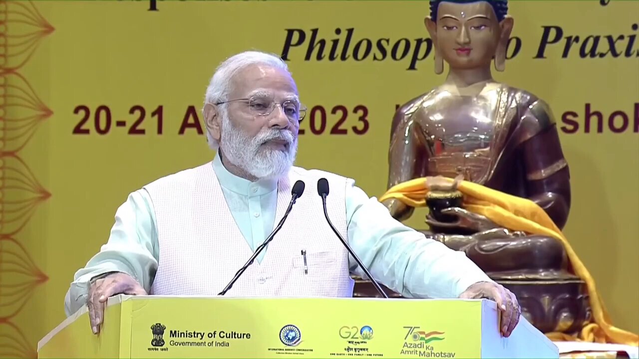 Modi ji on Buddha