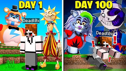 Surviving 100 Days In Minecraft FNAF