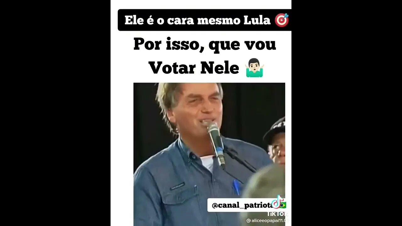 Lula disse que Bolsonaro é o cara