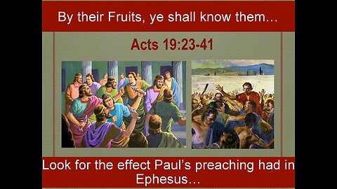 Acts 19:23-41 Sunday Teaching (10/27/24) Pastor Greg Tyra