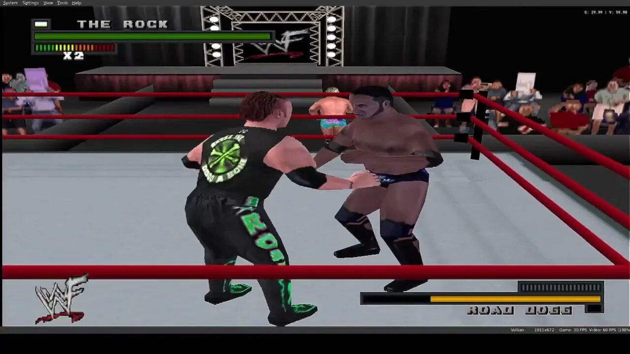 WWF Attitude ps1 or duckstation: entertaining war match