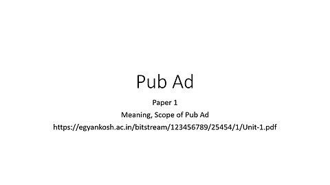 Pub Ad Meaning