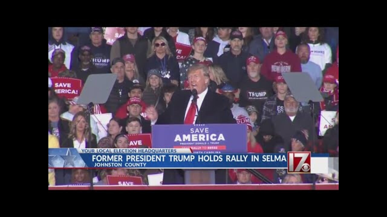 Trump holds rally with NC candidates in Johnston County