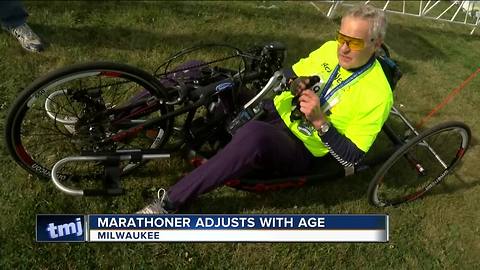 77-year-old priest finishes Milwaukee Marathon without taking a single step