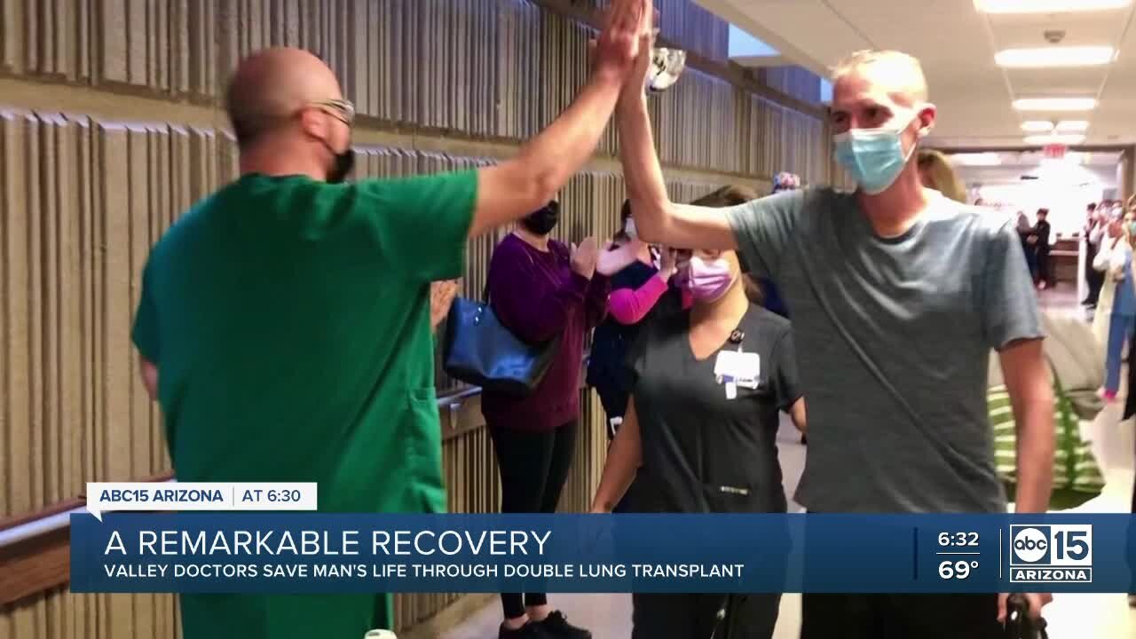 Valley doctors save man's life through double lung transplant after COVID diagnosis