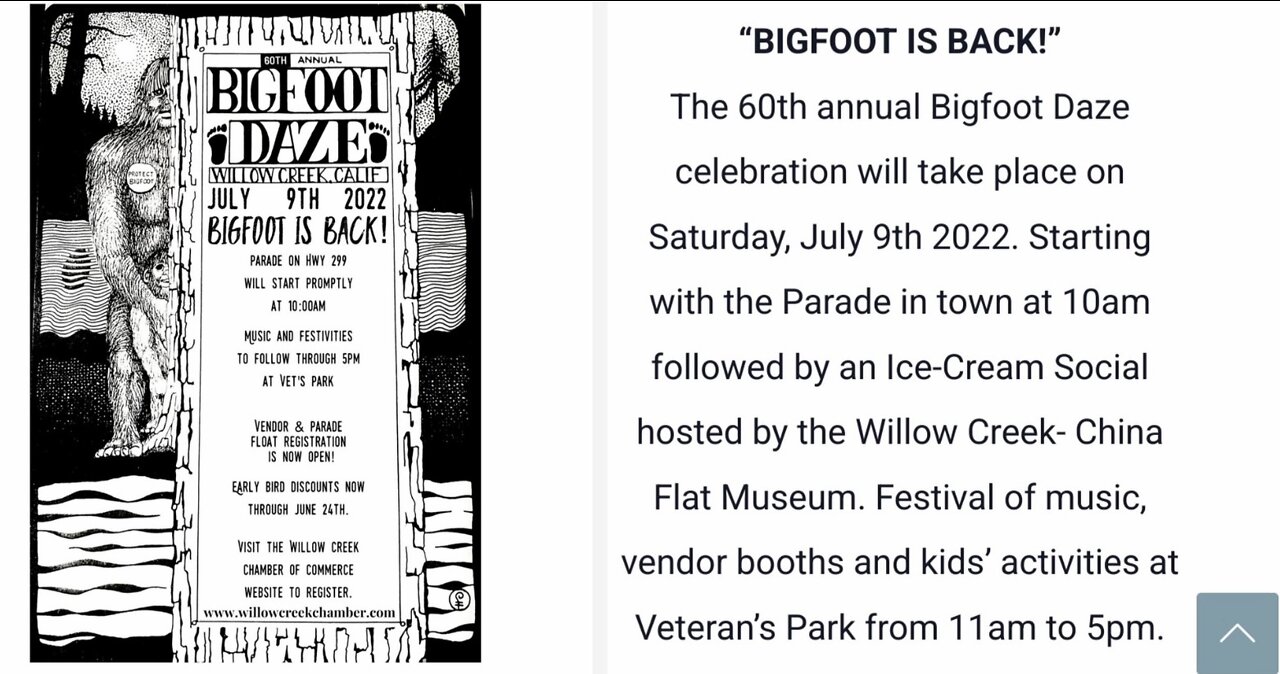 2022 Bigfoot Daze in Willow Creek