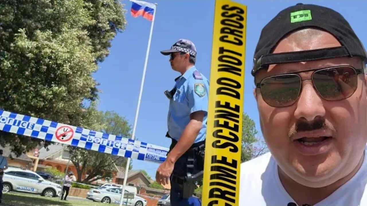 Police establish crime scene after flag pole DESTROYED!