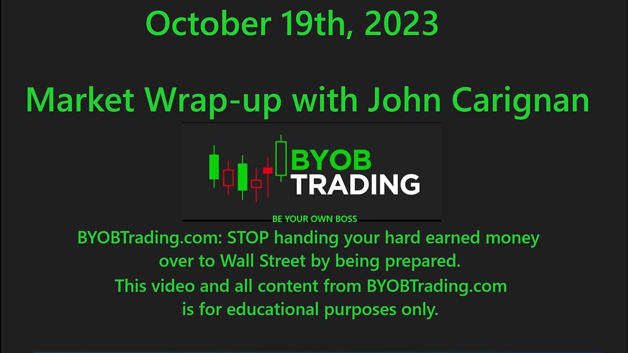 October 19th, 2023 BYOB Market Wrap Up. For educational purposes only.