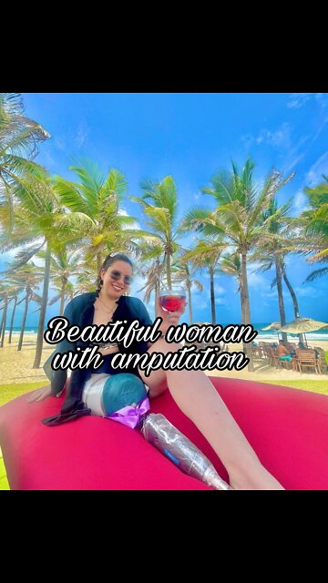 Beautiful woman with amputation