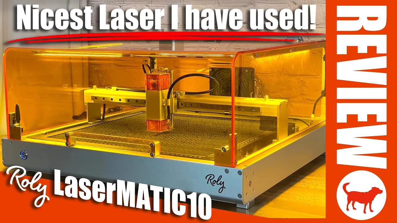 Roly LaserMATIC10 | Nicest 10W Laser Engraver of 2023 | Full Enclosure | AirAssist | Camera | Rotary