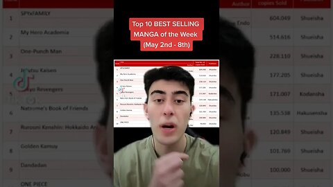 Top 10 BEST SELLING MANGA OF THE WEEK (May 2 -8)
