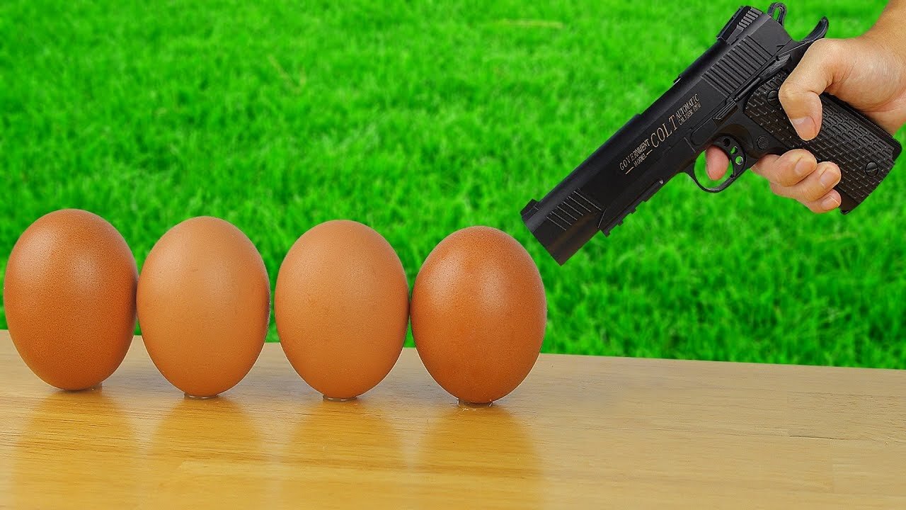 Experiment: Gun vs Eggs